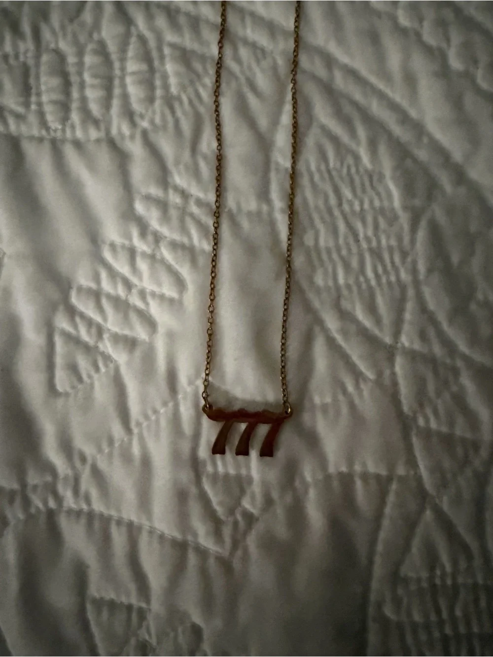 Gold 777 Pendant Necklace - Women Jewelry - Picture 3 of 3
